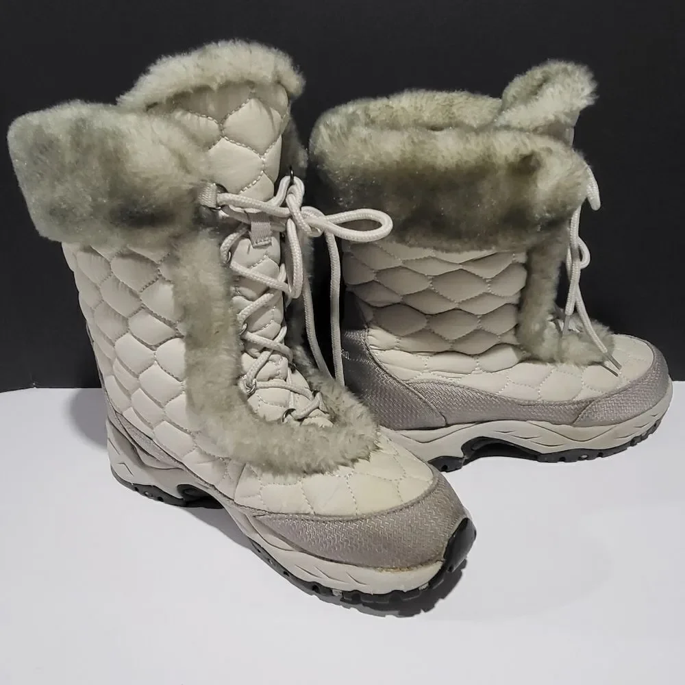L.L.Bean Women's Quilted Winter Boots With Faux Fur